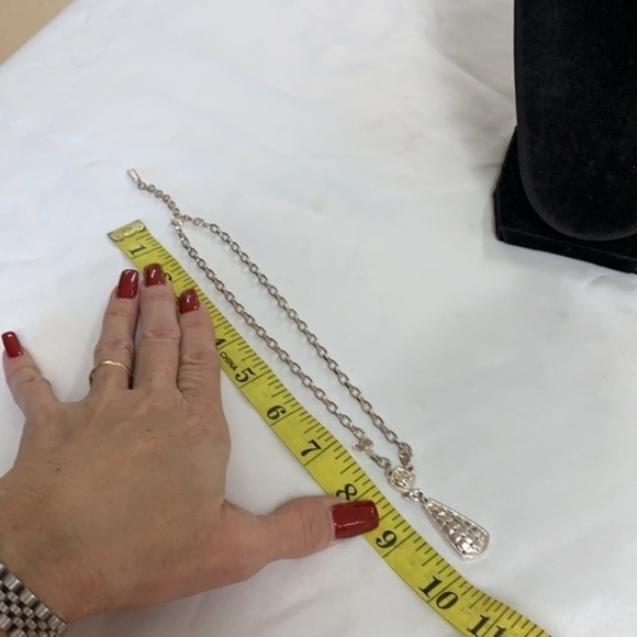 💐5/25 Napier delicate drop silver tone chain link - Picture 7 of 8